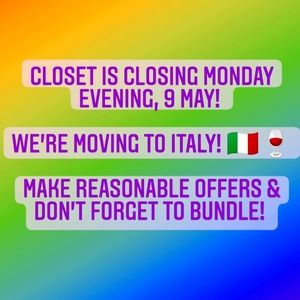 Closet Is Closing on Monday, May 9th!